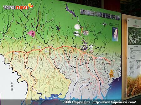 灌漑水路はこんなにも網の目状に広がります（赤ランプ）